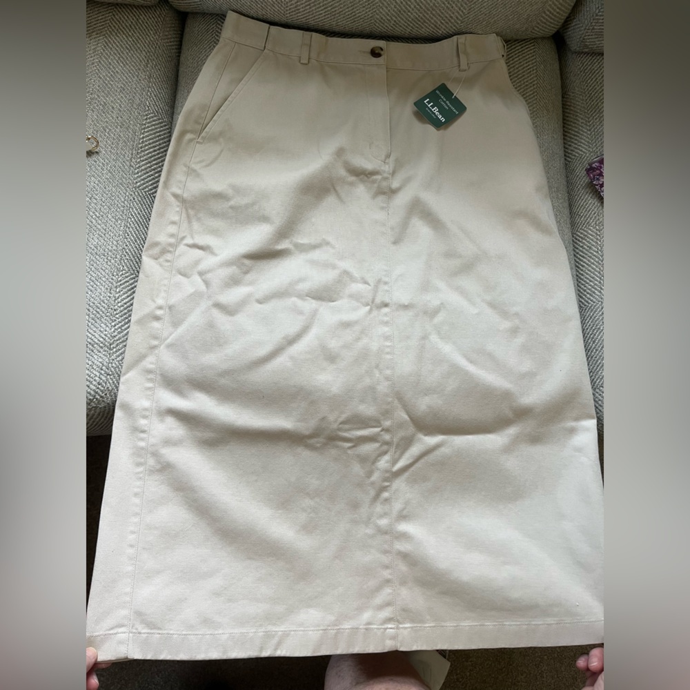L.L. Bean khaki long skirt